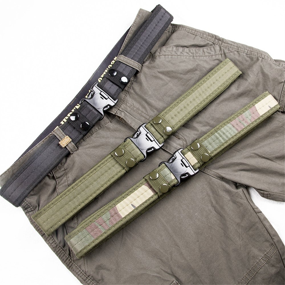 Tronyond Outdoor Custom Camouflage Tactical Elastic Waistband Alloy Buckle Weave Belt Camo Student Jeans Canvas Fabric Belts