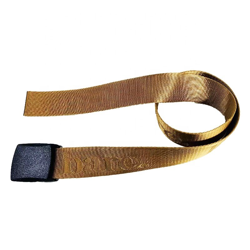 1.5" Custom Jacquard Letter Outdoor Tactical Breathable Men Waist Belt Durable Nylon Web Canvas Fabric Belts With Plastic Buckle