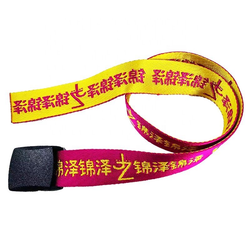 1.5" Custom Jacquard Letter Outdoor Tactical Breathable Men Waist Belt Durable Nylon Web Canvas Fabric Belts With Plastic Buckle