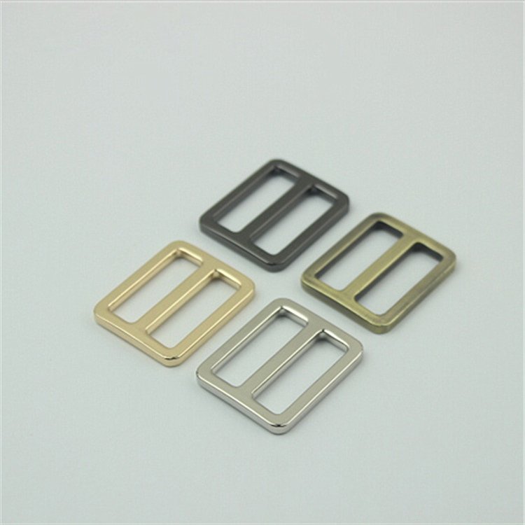 Various size bag accessories leather hardware metal square ring square wire buckles strap adjustable buckle metal slide buckles