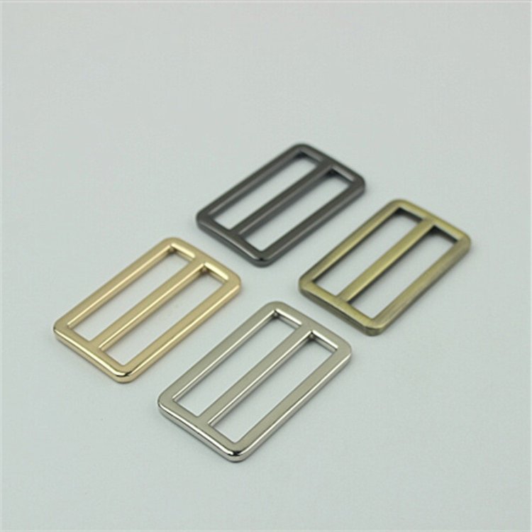 Various size bag accessories leather hardware metal square ring square wire buckles strap adjustable buckle metal slide buckles