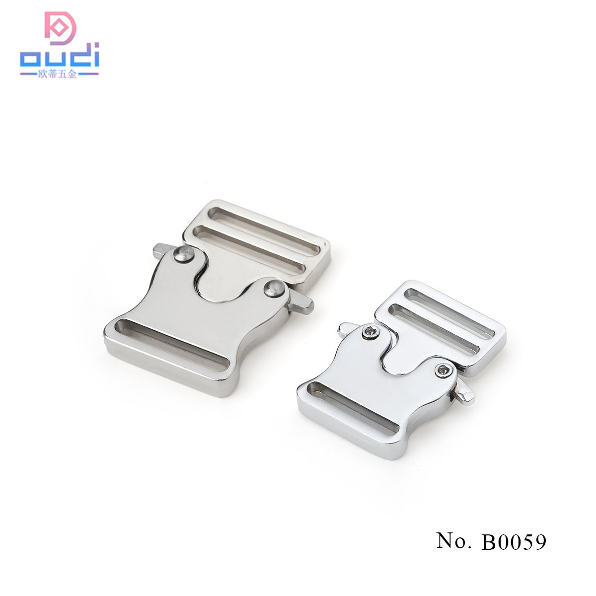 Custom Logo Quick Side Release Metal Buckle Adjustable 38MM Side Release Buckle For Bag Strap Dog Collar Buckle