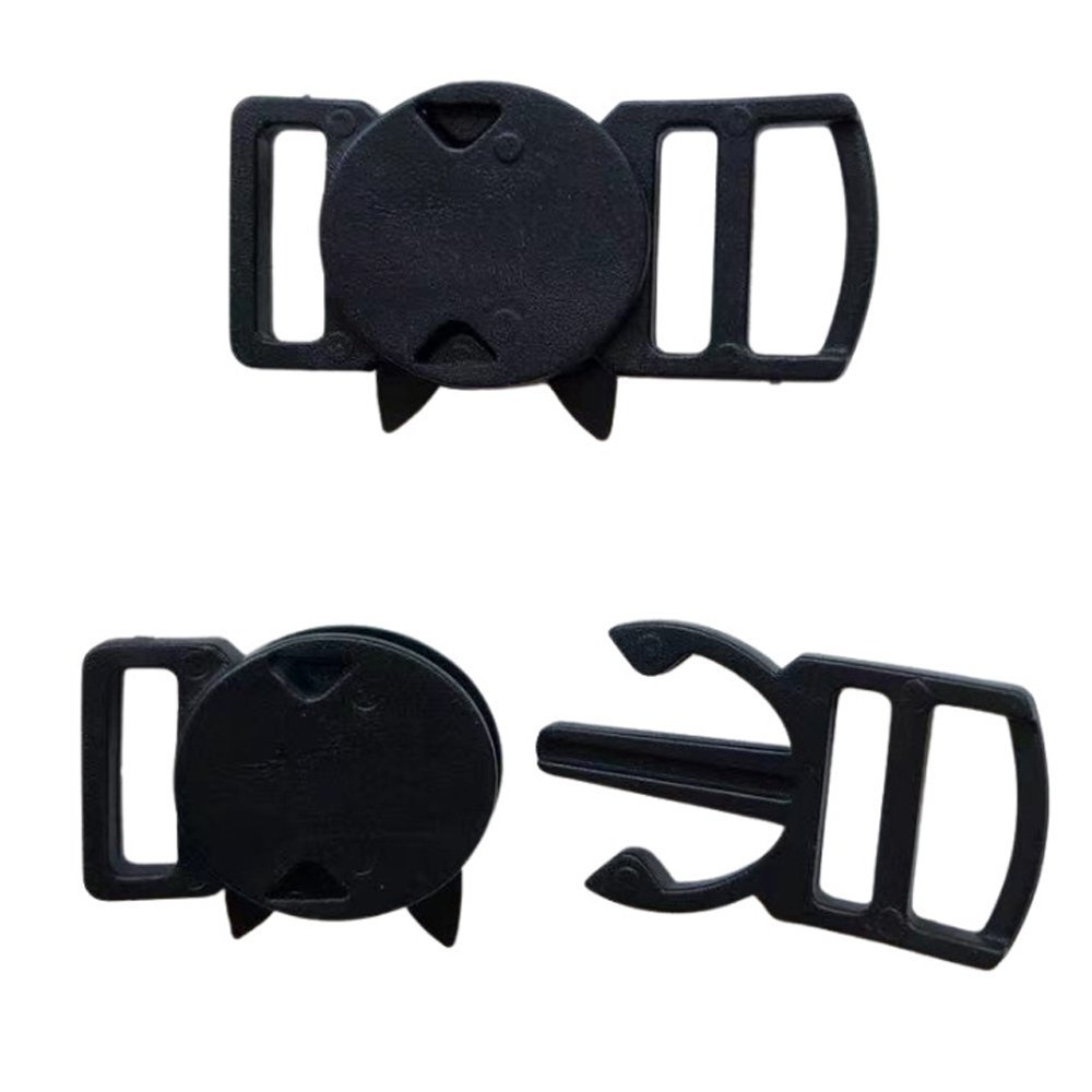 3/8" Safty Breakaway Buckles for Cat Collar Black Curved Cat Collar Buckles Accessories