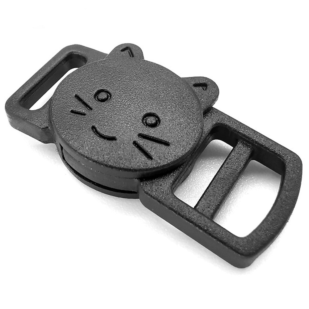 3/8" Safty Breakaway Buckles for Cat Collar Black Curved Cat Collar Buckles Accessories