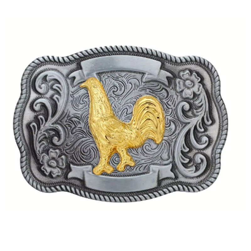 wholesale Horse head Pattern Floral Engraved metal plate Buckle Western cowboy belt buckle for men