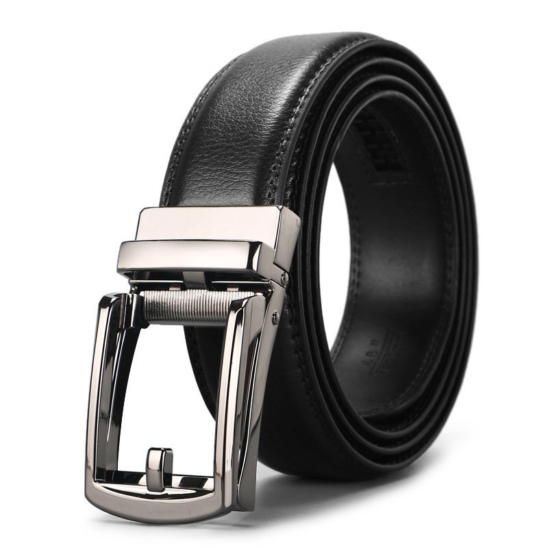 Hot Sale Men's Casual Business Design Automatic Buckle Belt High Quality Genuine Leather Belt for Men