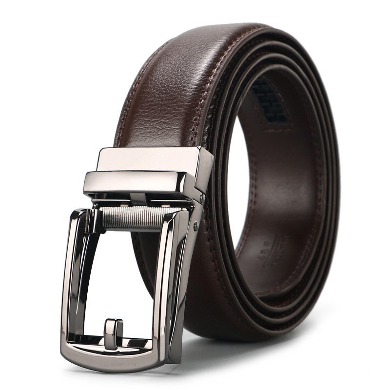 Hot Sale Men's Casual Business Design Automatic Buckle Belt High Quality Genuine Leather Belt for Men