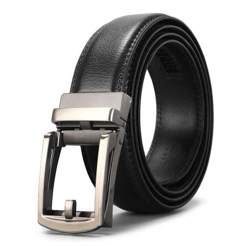 Hot Sale Men's Casual Business Design Automatic Buckle Belt High Quality Genuine Leather Belt for Men