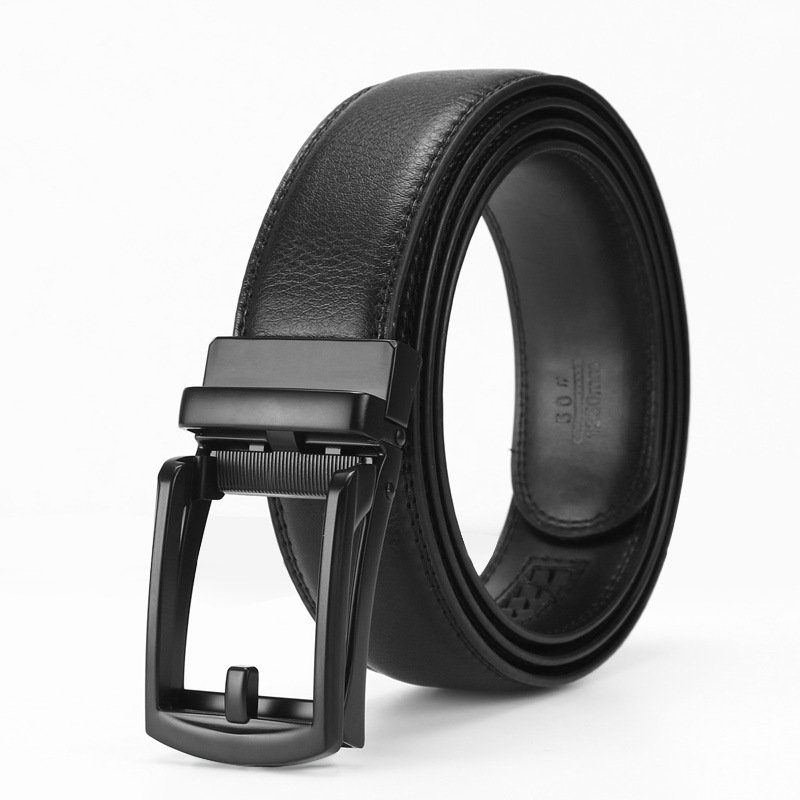 Hot Sale Men's Casual Business Design Automatic Buckle Belt High Quality Genuine Leather Belt for Men