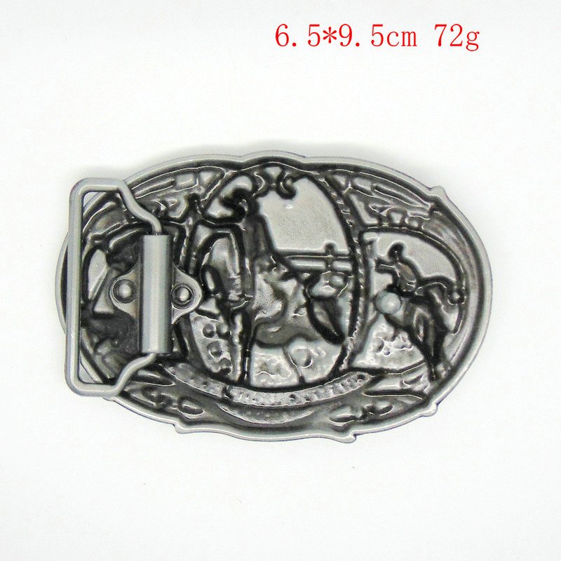 Wholesale Cowboy Belt Buckle Oval Enamel Bull Western Decoration Buckles