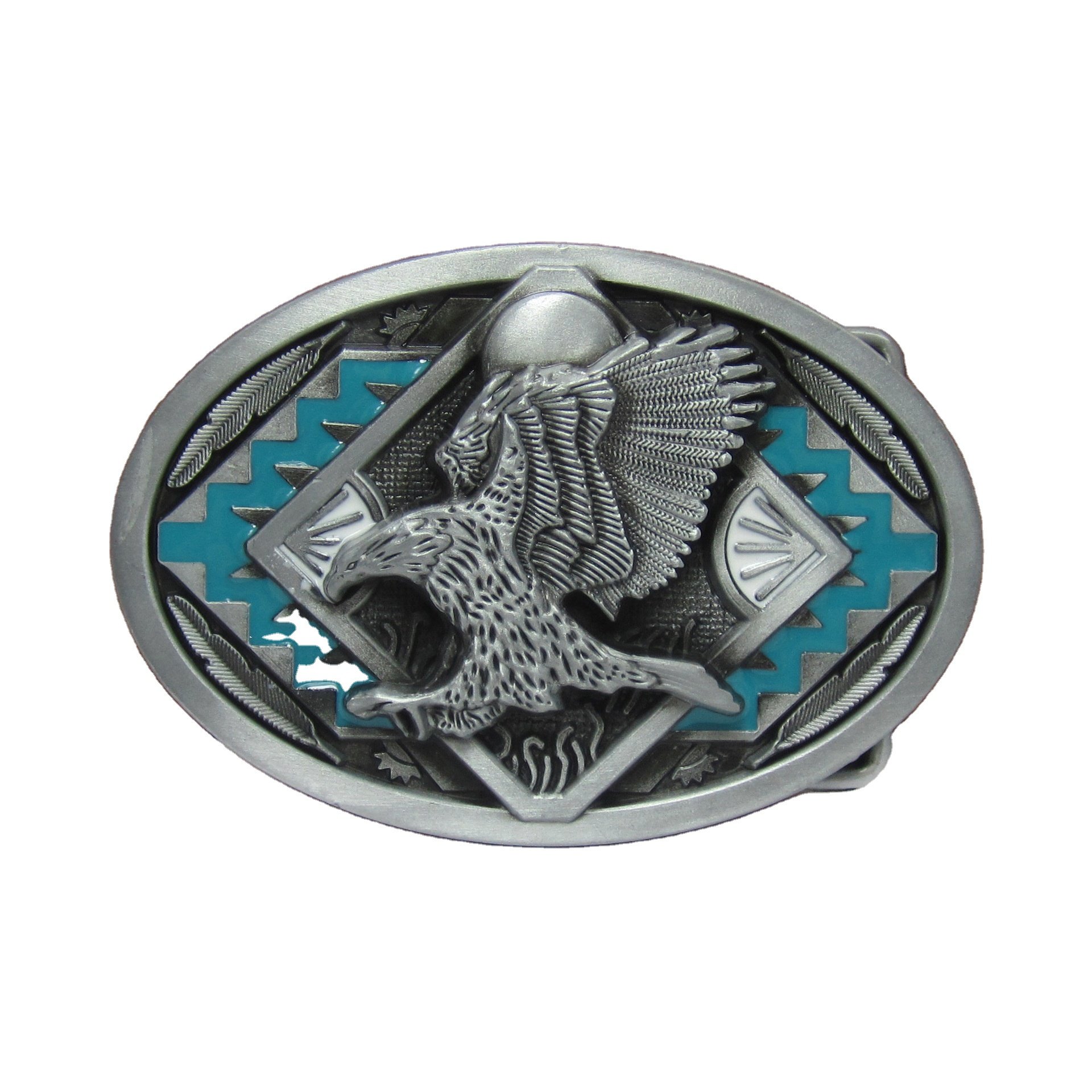 Zinc Alloy large Western cowboy small pattern eagle belt buckle casual belt buckle