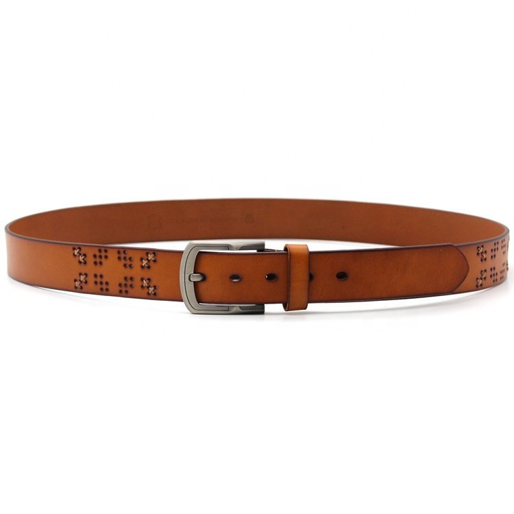 Cowhide Genuine Leather Belts For Man Classic Pin Buckle Belt