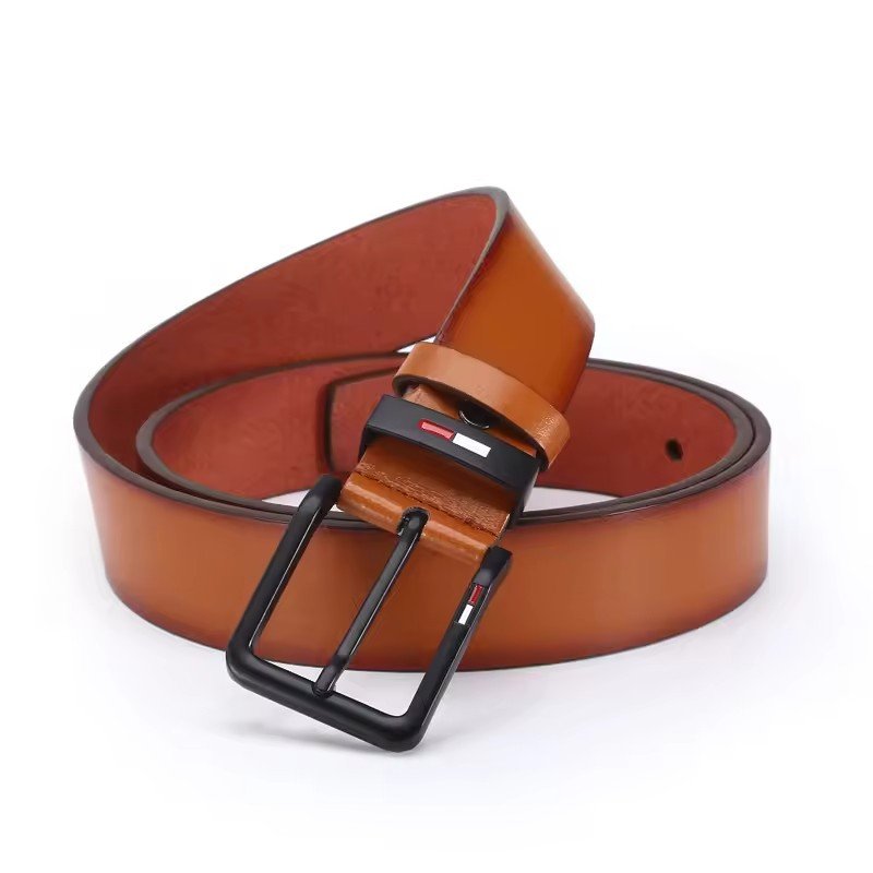Wholesale custom mens belt Full grain vegetable tan leather man belt leather pin buckle belt for men