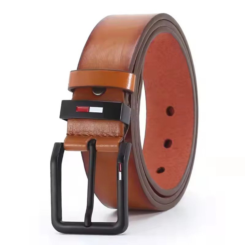 Wholesale custom mens belt Full grain vegetable tan leather man belt leather pin buckle belt for men