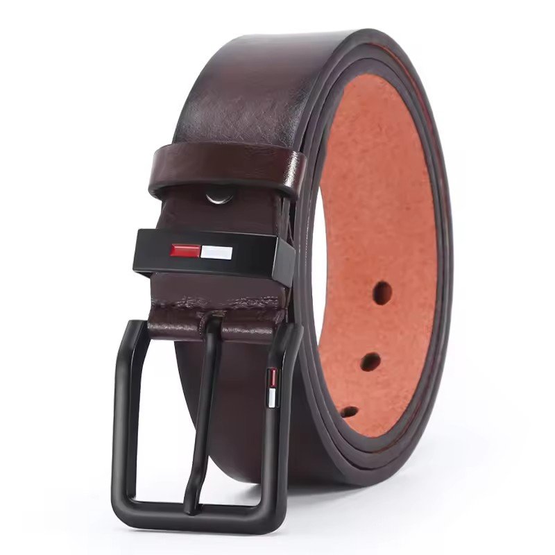 Wholesale custom mens belt Full grain vegetable tan leather man belt leather pin buckle belt for men