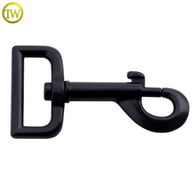 Bag metal parts matte black metal dog buckle blank adjust metal snap hook
