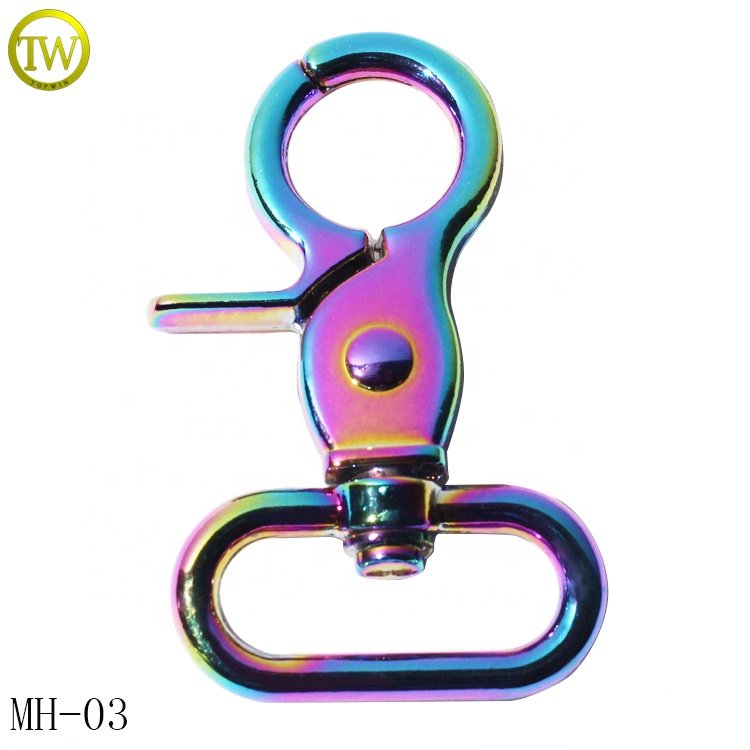 Bag metal parts matte black metal dog buckle blank adjust metal snap hook