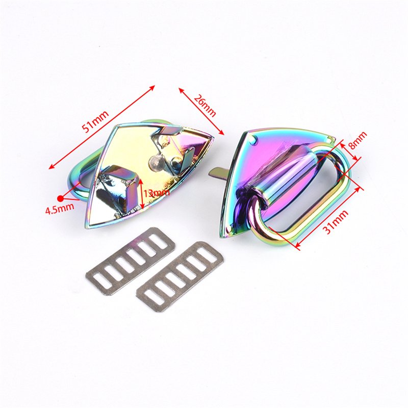 Wholesale Handbag Hardware Various Color Metal Bag Anchor Triangle Bag Buckle