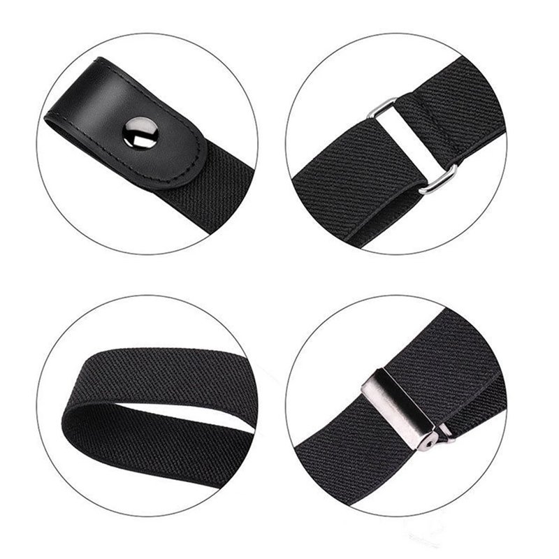 Multi Colors Invisible Lazy Strech Belt Buckle-Free Elastic Belt Without Buckle For Women Men