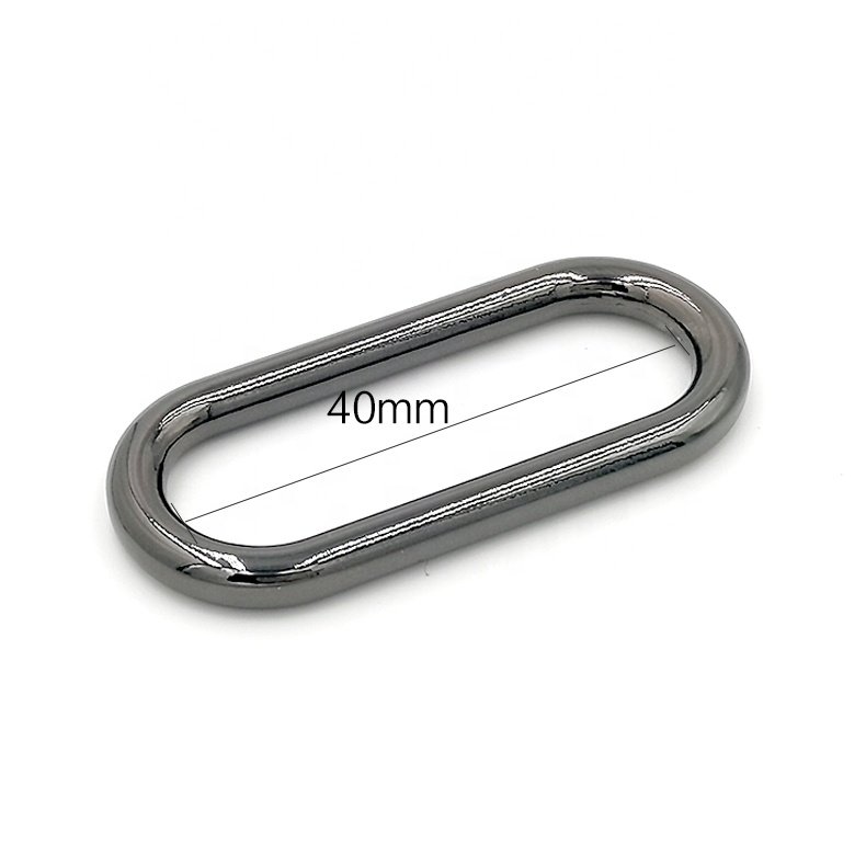 factory wholesale metal oval rings custom luggage handbags hardware parts sliver accessories O ring buckle.