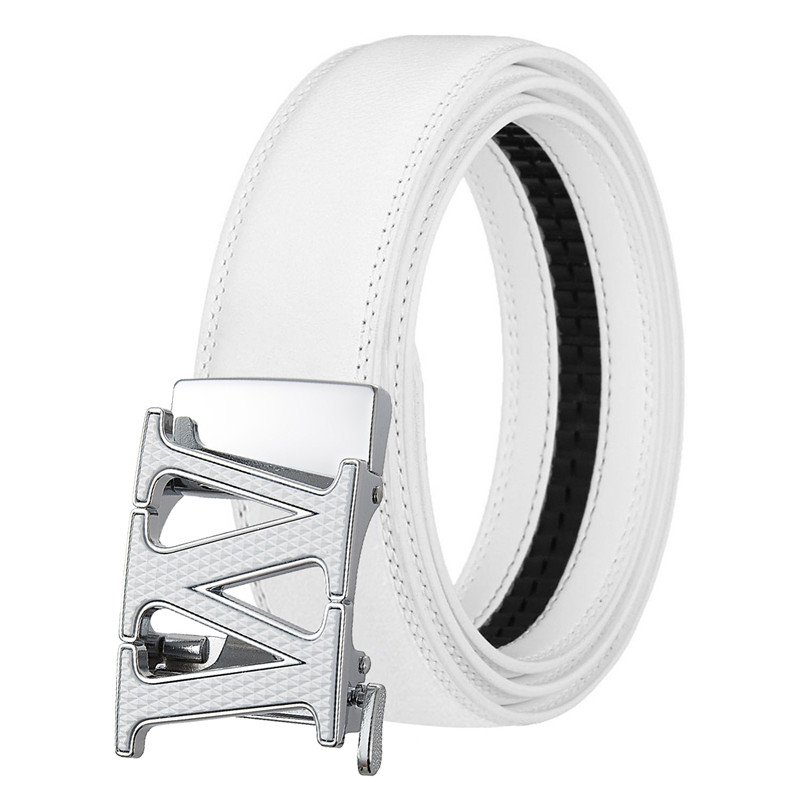 LQbelt W Colorful Belt Men's Automatic Buckle Genuine Leather Belts For Men Factory Custom Logo High Quality