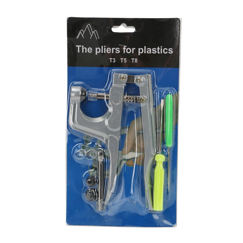 JP T3/T5/T8 Four In One Buckle Hand Pressure Pliers Colorful Resin Clothing Sewing Button Installation Tool Kit