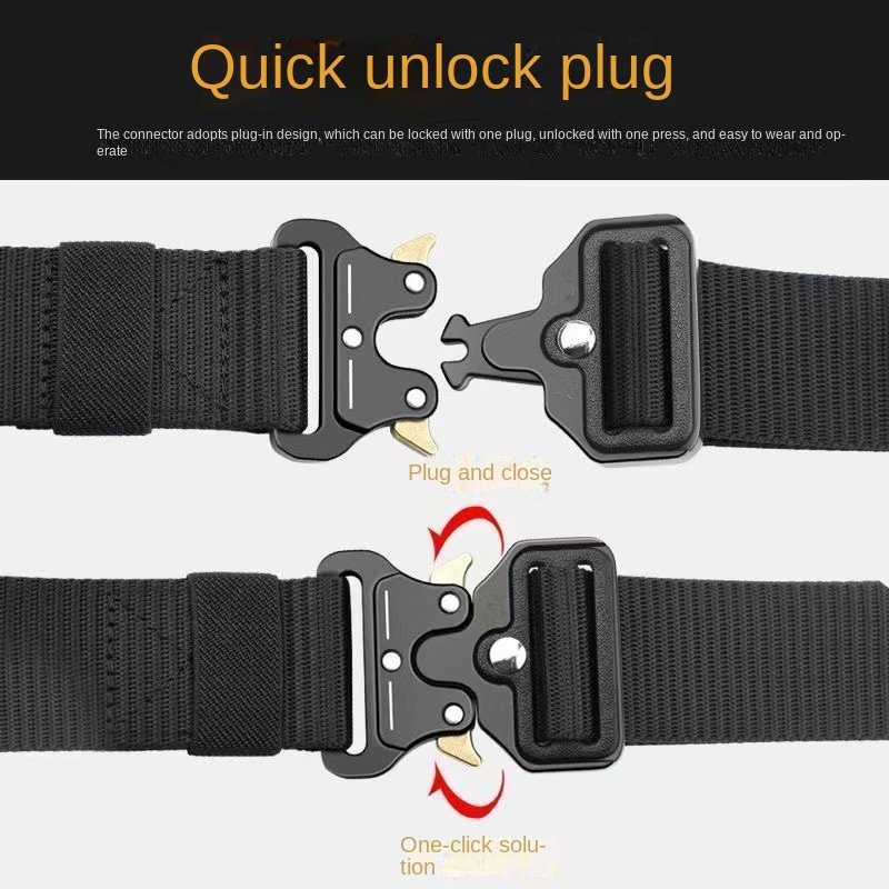 Manufacturer Hot Sale Men's 38mm Heavy Duty Waist Belt Quick Release Tactical Plastic Buckle