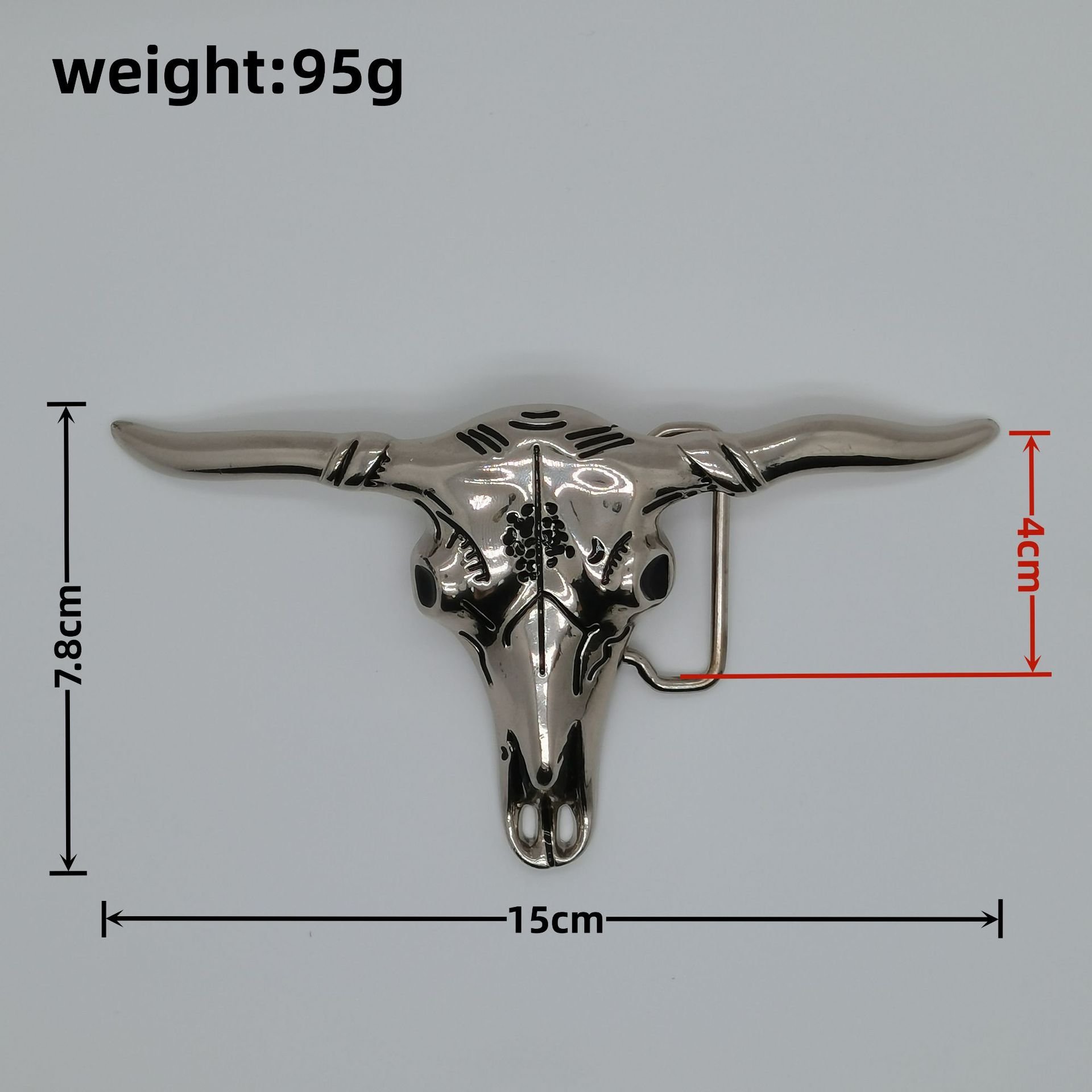 Personalizadas Bull Head Skull Belt Buckle Western Cowboy Logo Metal Belt Buckle Wholesale Custom Men Brass Belt Buckle 40mm
