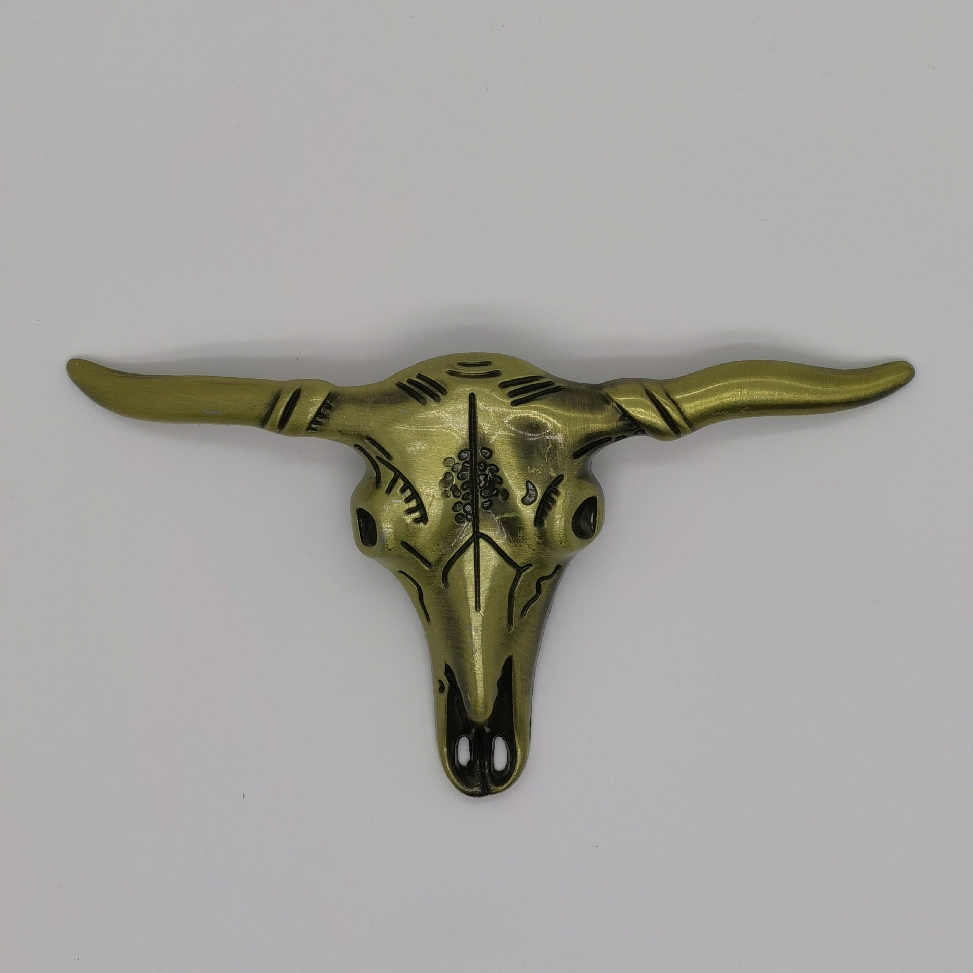 Personalizadas Bull Head Skull Belt Buckle Western Cowboy Logo Metal Belt Buckle Wholesale Custom Men Brass Belt Buckle 40mm