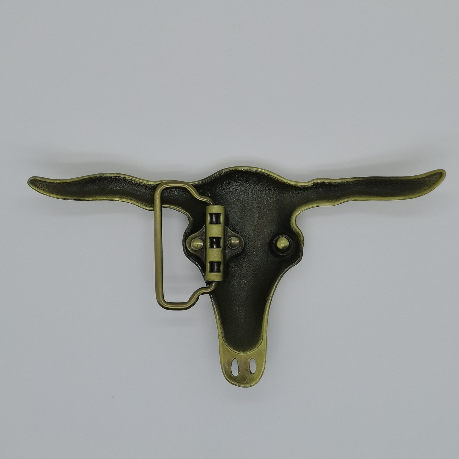 Personalizadas Bull Head Skull Belt Buckle Western Cowboy Logo Metal Belt Buckle Wholesale Custom Men Brass Belt Buckle 40mm