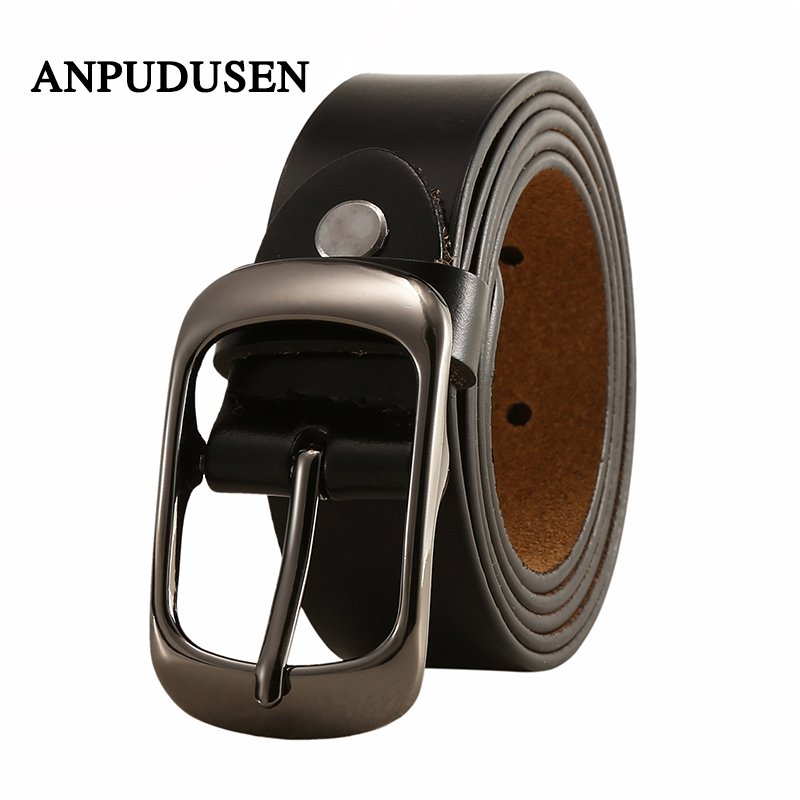 YiWu Factory Wholesale Custom Lady's Alloy Pin Buckle Belt Classic Fashion Genuine Leather Belt For Women
