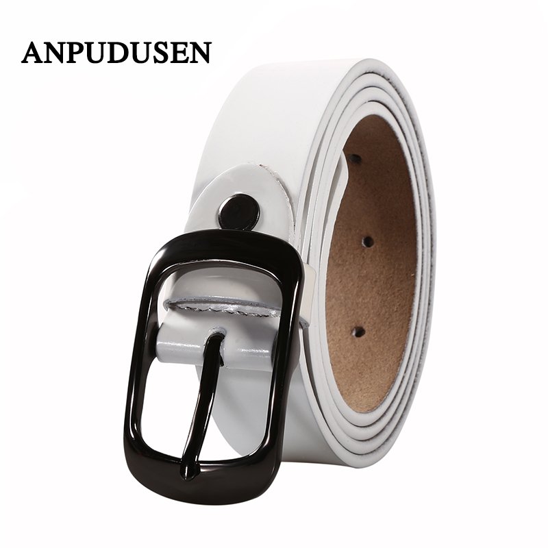YiWu Factory Wholesale Custom Lady's Alloy Pin Buckle Belt Classic Fashion Genuine Leather Belt For Women