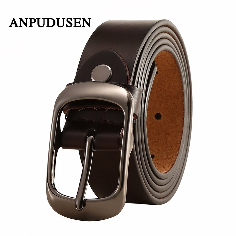 YiWu Factory Wholesale Custom Lady's Alloy Pin Buckle Belt Classic Fashion Genuine Leather Belt For Women
