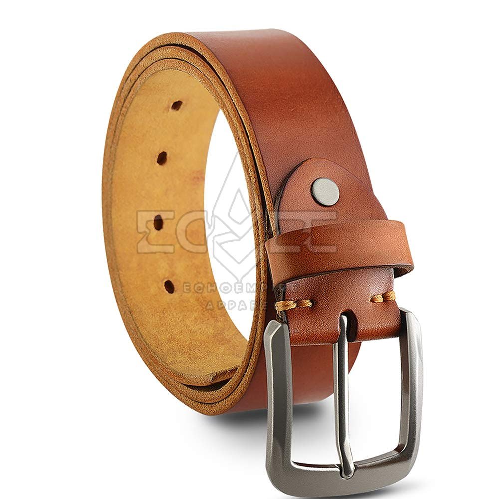 Popular Cow Hide Leather Belts For Men Split Leather Pin Buckles Belt Black Casual Customized Logo Style