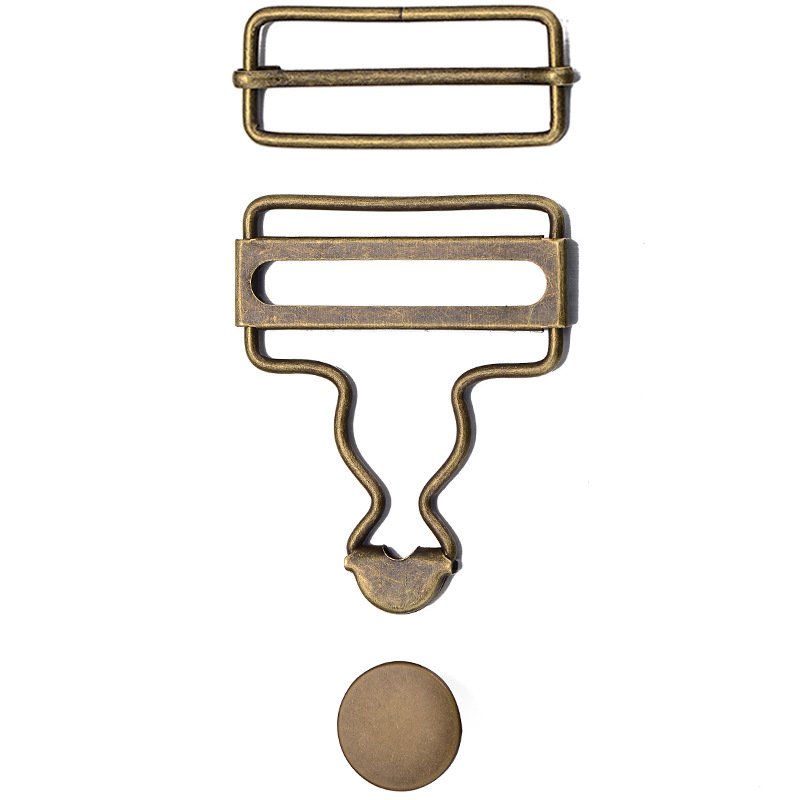 Factory supply metal Clip Slider Brass calabash Replacement Buckles Adjustable Buckle Suspender