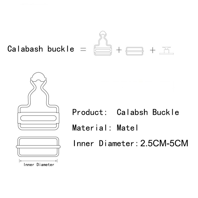 Factory supply metal Clip Slider Brass calabash Replacement Buckles Adjustable Buckle Suspender