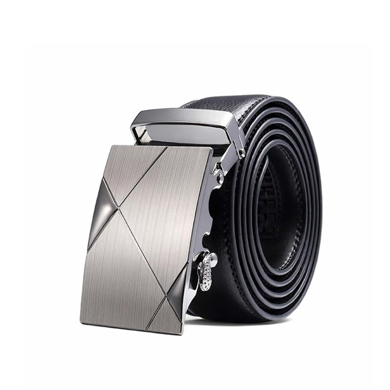 Customized Belt Metal Automatic buckle Black Belt Leather Gift Genuine Cowhide Leather Belt For Men