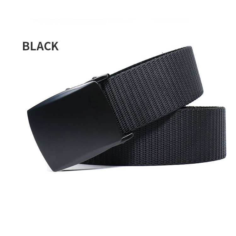 New Custom Logo Competitive Price Adjustable Nylon Belt Nylon Canvas Belt Coffee Color Tactical Belt