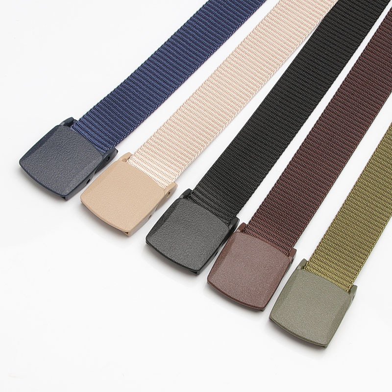 Outdoor Custom Strap Plastic Buckle Waist Belt Men Canvas Fabric Nylon Tactical Belts for women