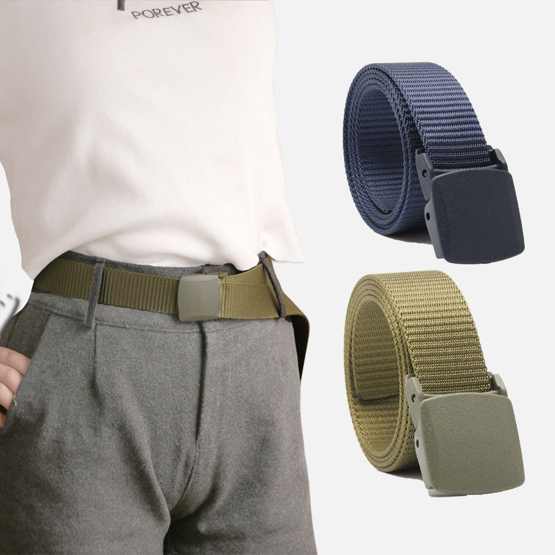Outdoor Custom Strap Plastic Buckle Waist Belt Men Canvas Fabric Nylon Tactical Belts for women