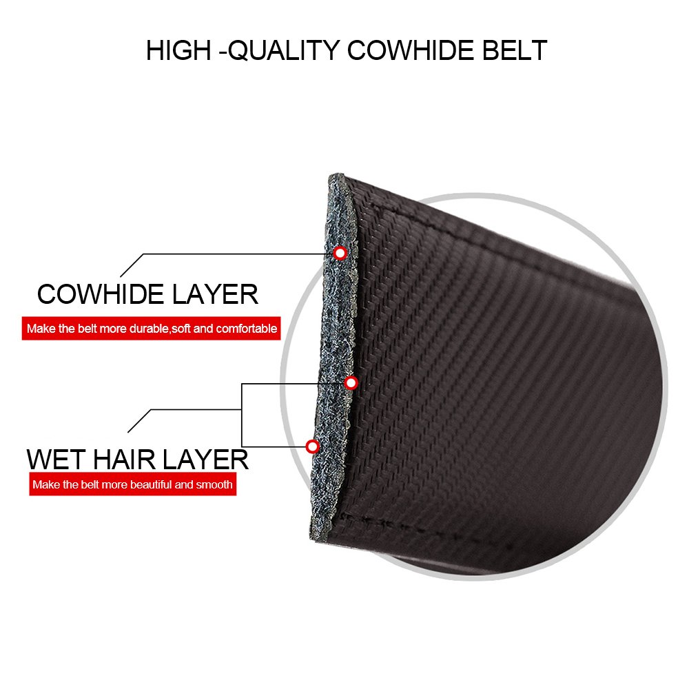 2024 Wholesale Genuine Leather Belt Luxury Business Men Black Adjustable Casual Automatic Buckle Belts