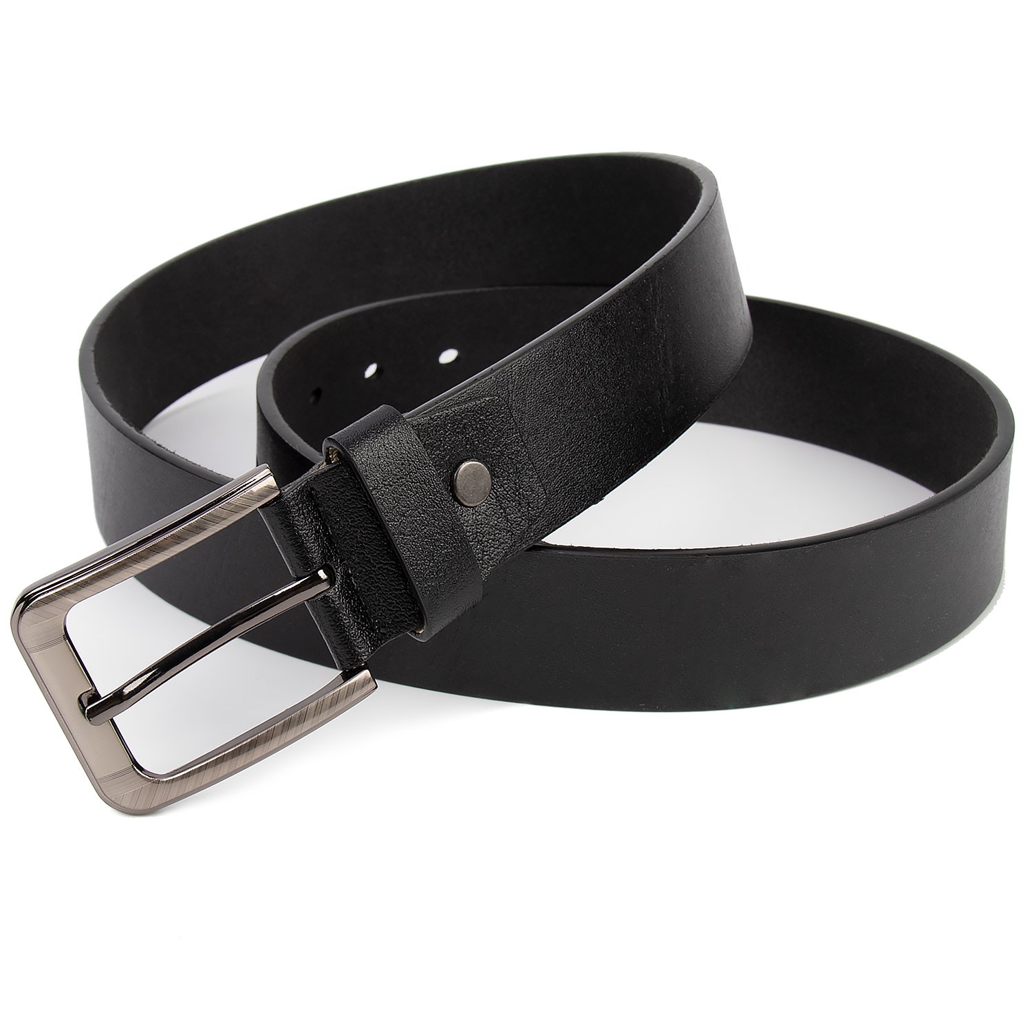 Antique genuine leather PU men's belt pin buckle jeans belt customized pattern belt factory leather men