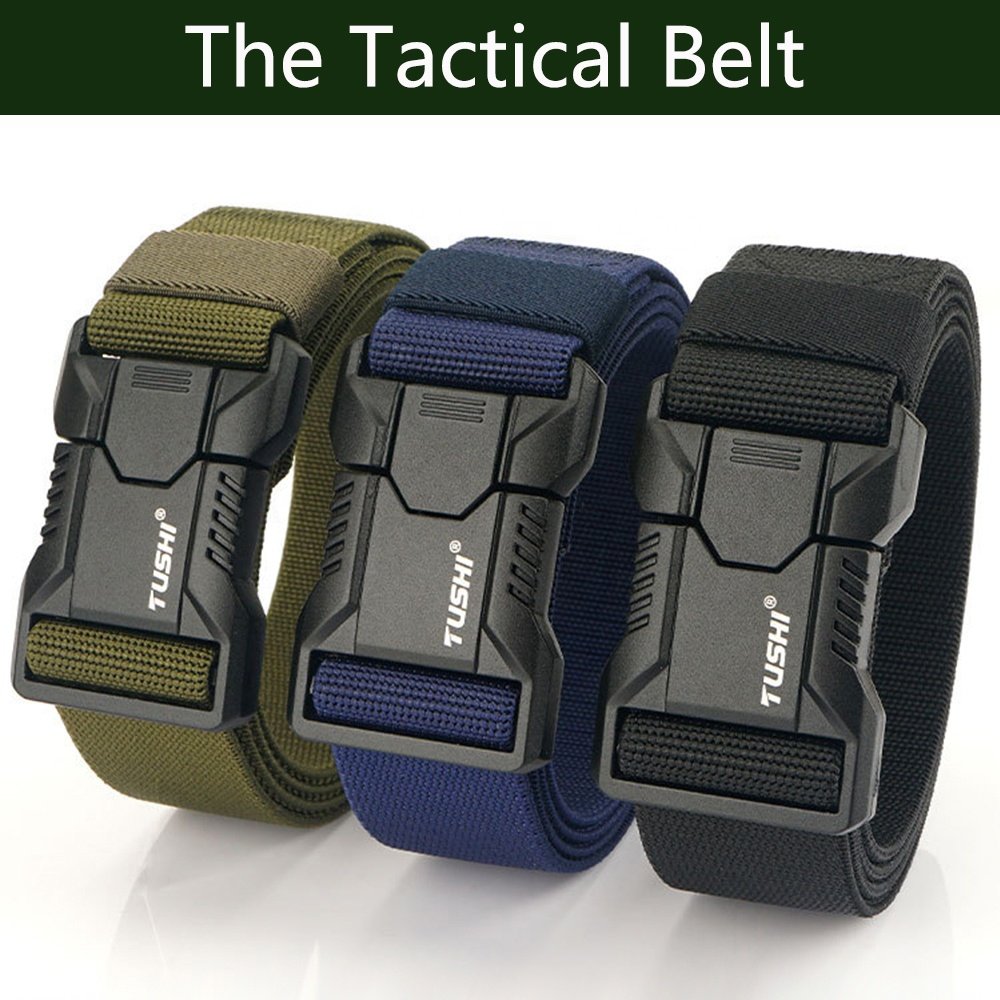 TUSHI Wholesale Nylon Belt Adjustable Quick Release Buckle Cinturon Tactico Negros Battle Duty Men Metal Buckle Tactical Belt