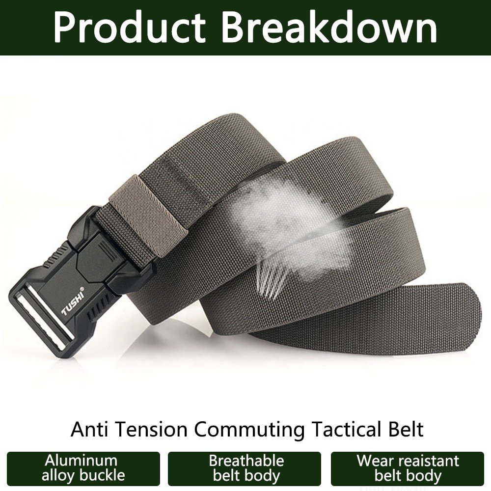 TUSHI Wholesale Nylon Belt Adjustable Quick Release Buckle Cinturon Tactico Negros Battle Duty Men Metal Buckle Tactical Belt