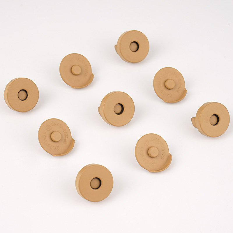 Handbag Hardware 18mm Metal Magnetic Buckle Magnets Button Snap Strong Half Moon Rivet Magnet Snaps Magnet Button for Bag