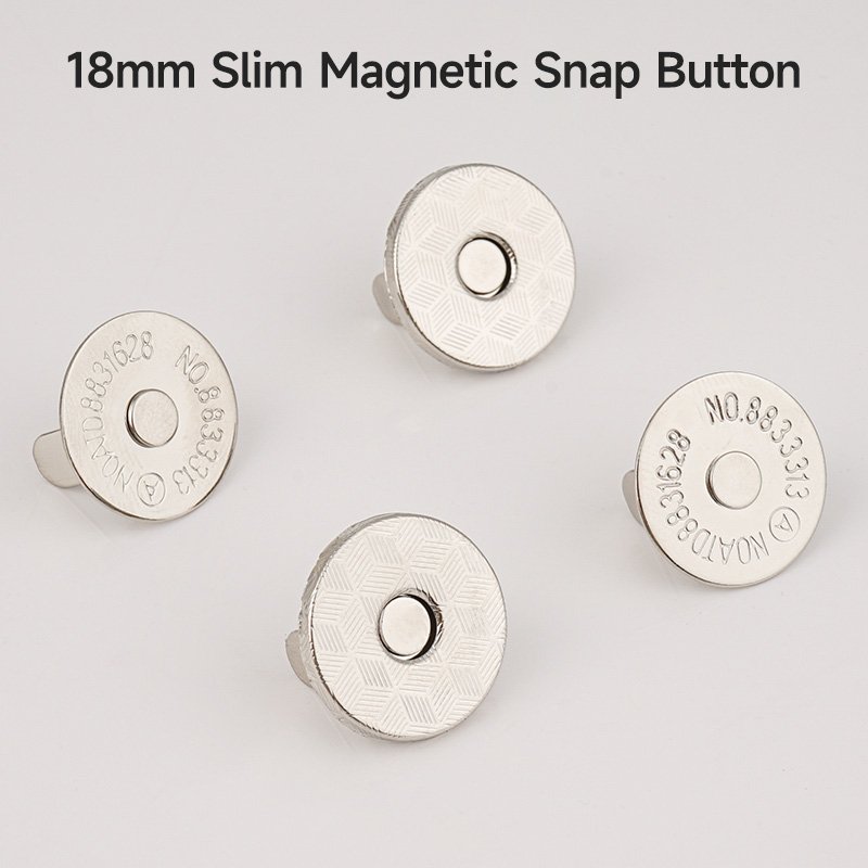 Handbag Hardware 18mm Metal Magnetic Buckle Magnets Button Snap Strong Half Moon Rivet Magnet Snaps Magnet Button for Bag