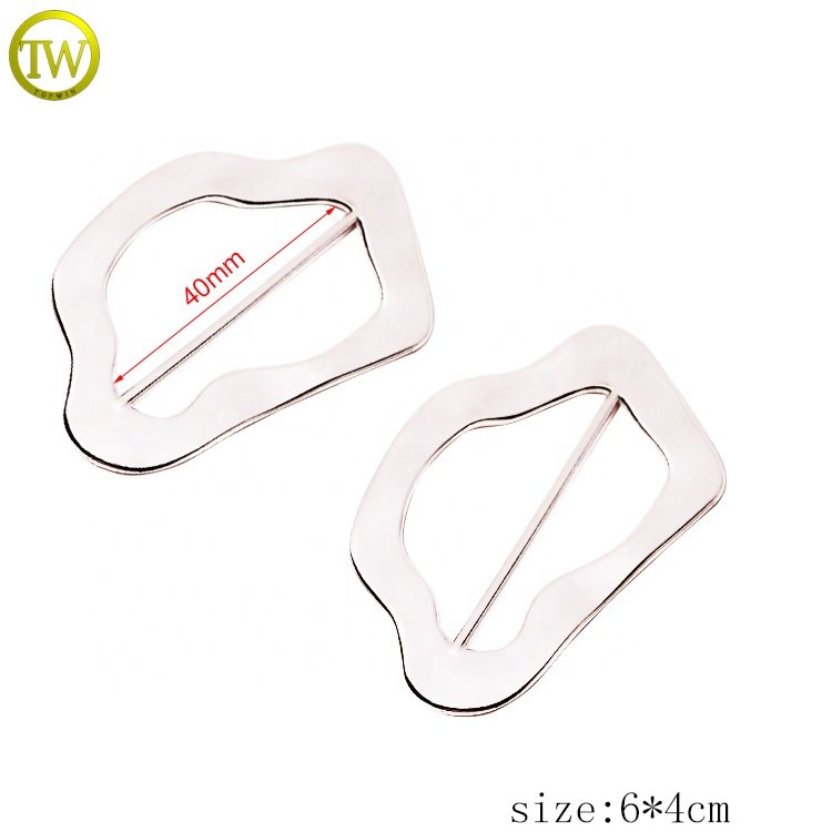 Waterproof bikini metal hardware manufacturer silver color beachwear clip clasp zinc alloy swimwear adjustable buckle fasteners