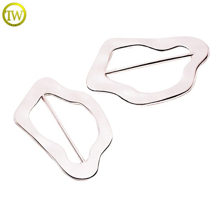 Waterproof bikini metal hardware manufacturer silver color beachwear clip clasp zinc alloy swimwear adjustable buckle fasteners