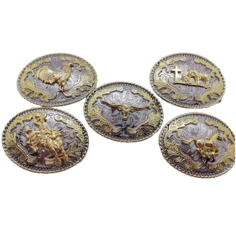 professional manufacturer custom Zinc Alloy running horse belt buckle plating Western belt buckle for belts