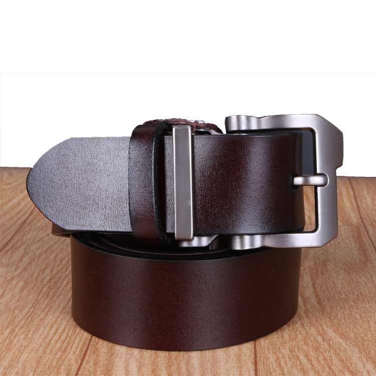 Best Selling Retro Men's Genuine Leather Belt Top Layer Pin Buckle Jeans Belt Direct Factory Outlet for Wholesale